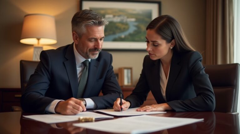The legal counsel at Escondido Probate Law serving Riverside County estate matters meets with beneficiaries in our Southern California office to execute necessary paperwork discussing What are the specific requirements for a trust certification in a GRAT