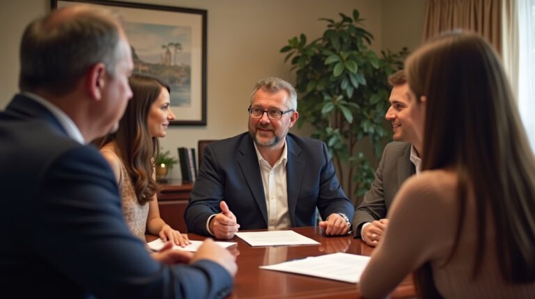 The legal counsel at Escondido Probate Law serving Riverside County estate matters meets with beneficiaries in our Southern California office to execute necessary paperwork discussing What are the specific requirements for a trustees annual report to ILIT beneficiaries