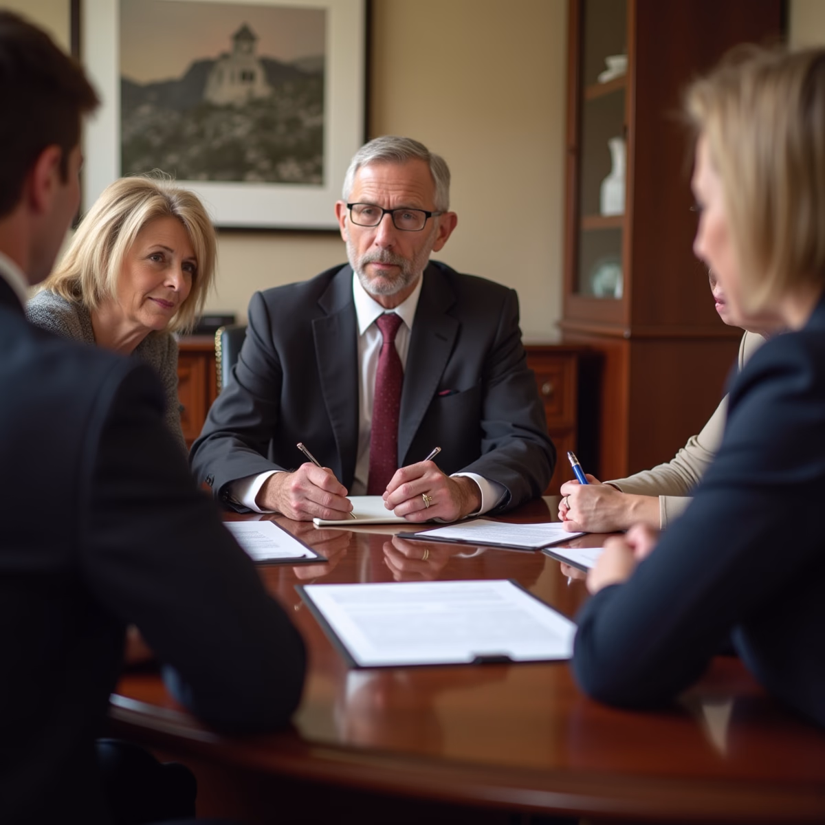 The dedicated legal team at Escondido Probate Law serving Riverside probate matters is pictured conferring with heirs to navigate the probate process to execute vital documents discussing What causes California probate cases to spiral into delay disputes and extra cost