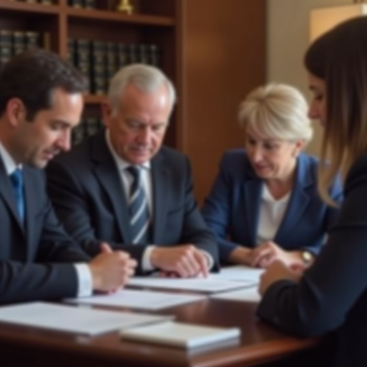 The dedicated legal team at Escondido Probate Law serving Riverside probate matters is pictured conferring with heirs to navigate the probate process to execute vital documents discussing What determines whether a California probate estate closes smoothly or turns into litigation