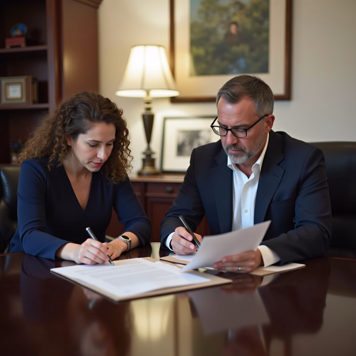 The dedicated legal team at Escondido Probate Law serving Riverside probate matters is pictured conferring with heirs to navigate the probate process to execute vital documents discussing What determines whether a California probate estate closes smoothly or turns into litigation
