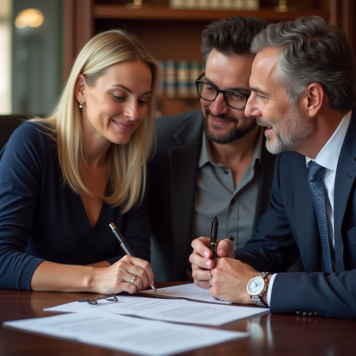 The dedicated legal team at Escondido Probate Law serving Riverside probate matters is pictured conferring with heirs to navigate the probate process to execute vital documents discussing What determines whether a California probate estate closes smoothly or turns into litigation