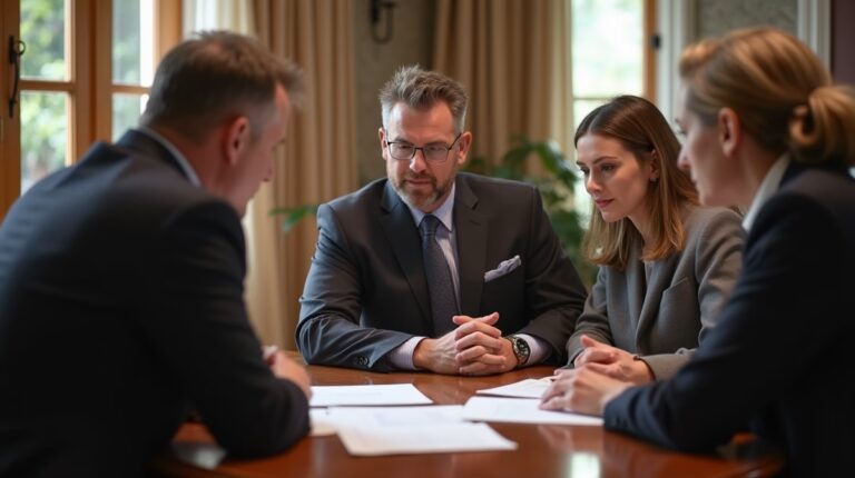 The legal counsel at Escondido Probate Law serving Riverside County estate matters meets with beneficiaries in our Southern California office to execute necessary paperwork discussing What happened to the grandchildrens inheritance in the case of a failed trust