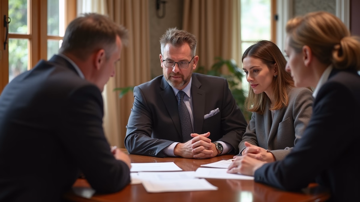 The legal counsel at Escondido Probate Law serving Riverside County estate matters meets with beneficiaries in our Southern California office to execute necessary paperwork discussing What happened to the grandchildrens inheritance in the case of a failed trust