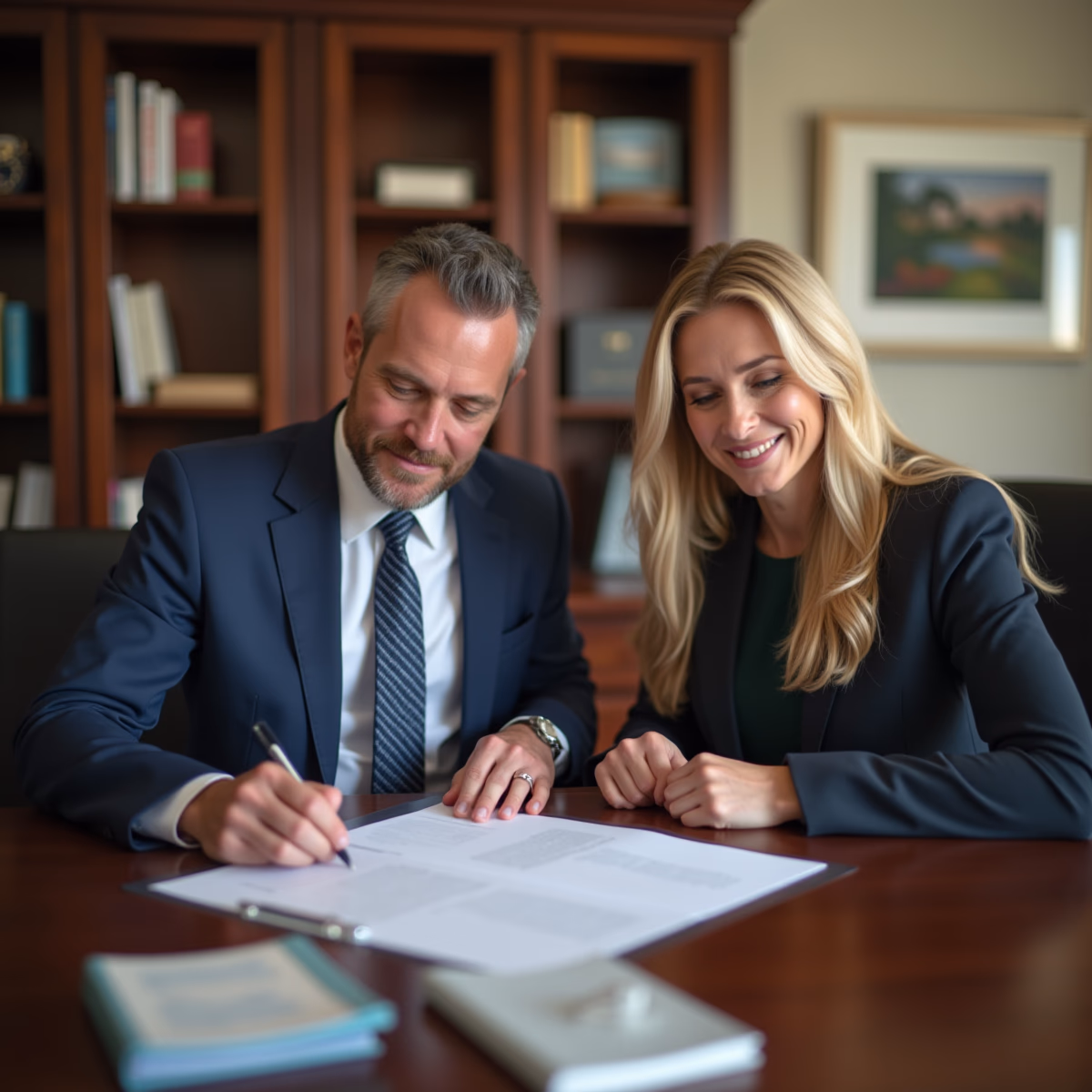 The dedicated legal team at Escondido Probate Law serving Riverside probate matters is pictured conferring with heirs to navigate the probate process to execute vital documents discussing What happens if my primary residence isnt covered by a trust
