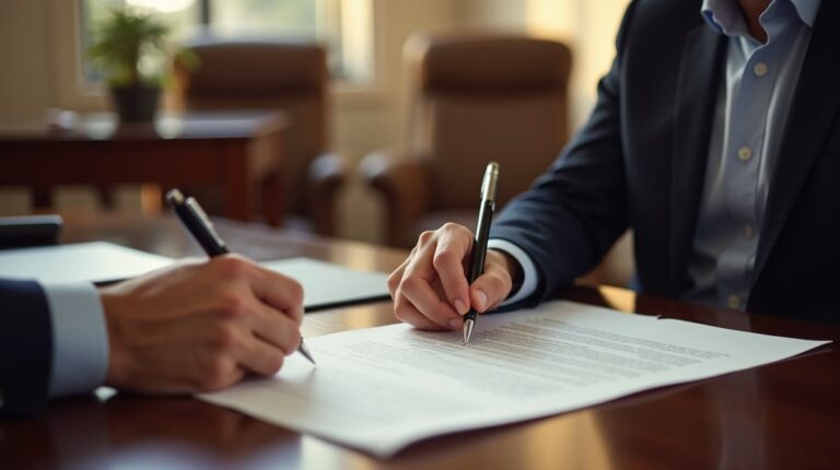 The legal counsel at Escondido Probate Law serving Riverside County estate matters meets with beneficiaries in our Southern California office to execute necessary paperwork discussing What happens if trust terms are ambiguous or unenforceable