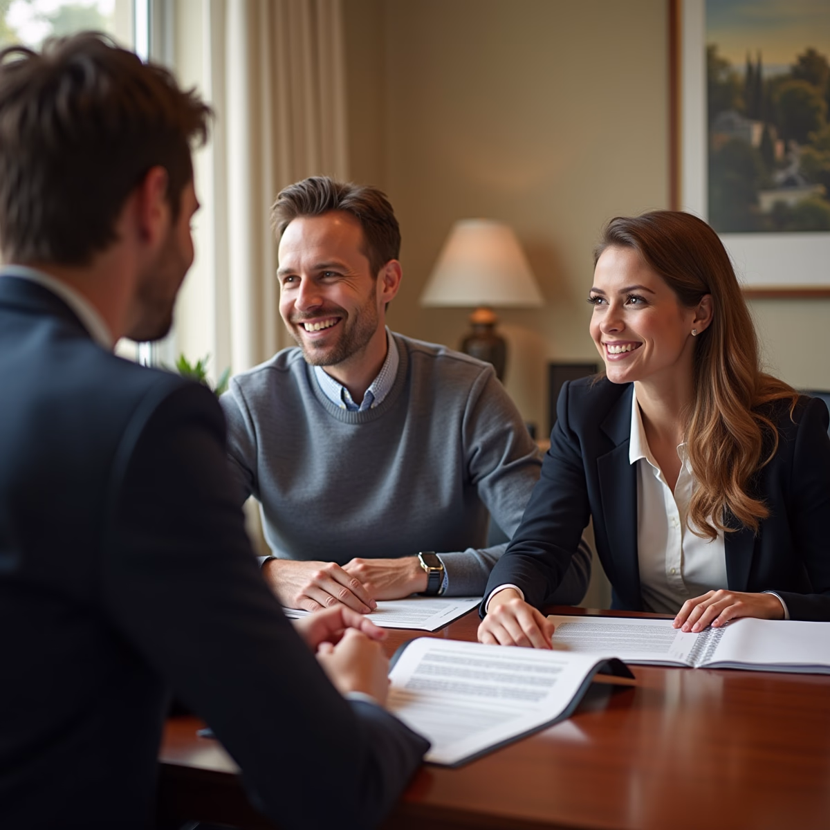 The dedicated legal team at Escondido Probate Law serving Riverside probate matters is pictured conferring with heirs to navigate the probate process to execute vital documents discussing What happens to assets if someone dies without a will or a valid codicil