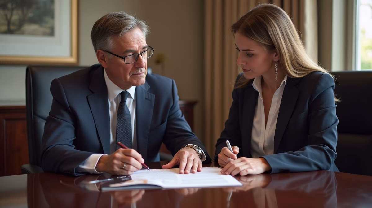 The dedicated legal team at Escondido Probate Law serving Riverside probate matters is pictured conferring with heirs to navigate the probate process to execute vital documents discussing What is Intestate Probate