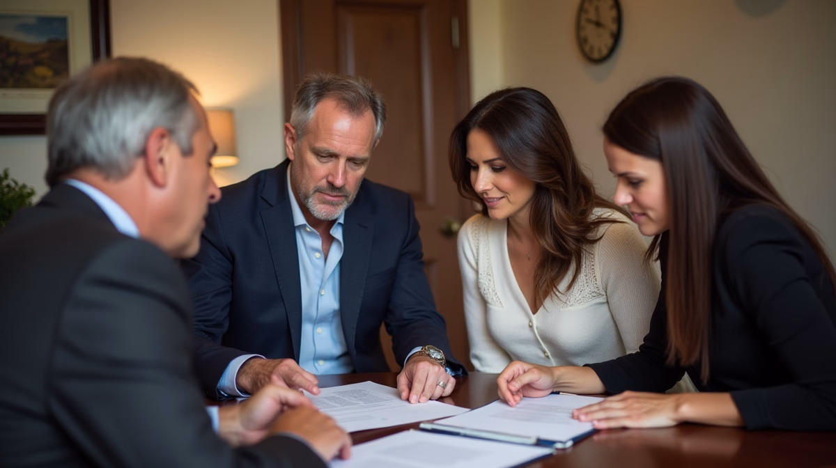 The dedicated legal team at Escondido Probate Law serving Riverside probate matters is pictured conferring with heirs to navigate the probate process to execute vital documents discussing What is QuasiCommunity Property