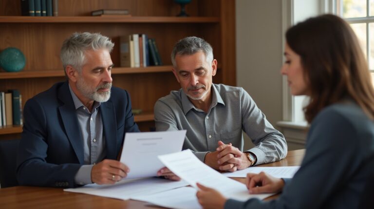 The dedicated legal team at Escondido Probate Law serving Riverside probate matters is pictured conferring with heirs to navigate the probate process to execute vital documents discussing What is a Community Property Petition