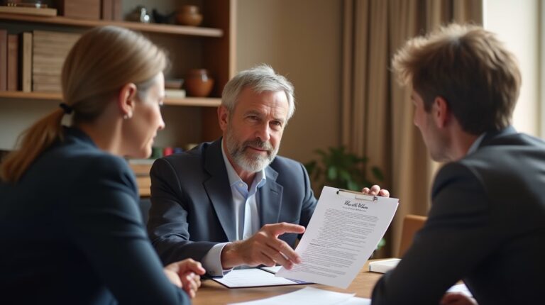The dedicated legal team at Escondido Probate Law serving Riverside probate matters is pictured conferring with heirs to navigate the probate process to execute vital documents discussing What is a Lost Will Petition