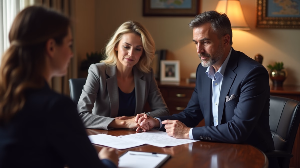 The dedicated legal team at Escondido Probate Law serving Riverside probate matters is pictured conferring with heirs to navigate the probate process to execute vital documents discussing What is a NoContest Clause in California