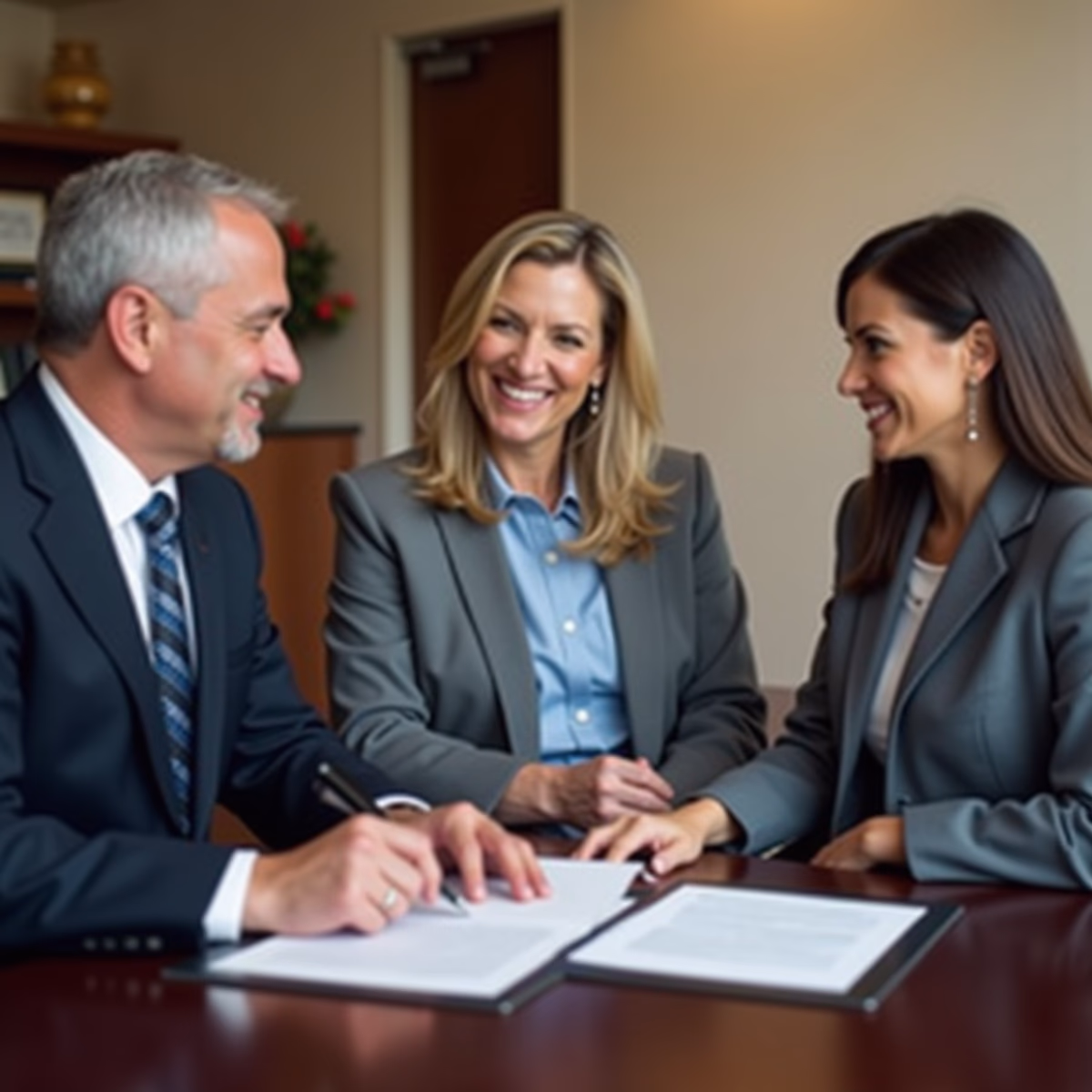 The dedicated legal team at Escondido Probate Law serving Riverside probate matters is pictured conferring with heirs to navigate the probate process to execute vital documents discussing What is a Partition Action and When is it Necessary