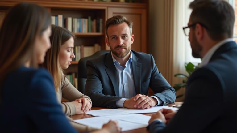 The dedicated legal team at Escondido Probate Law serving Riverside probate matters is pictured conferring with heirs to navigate the probate process to execute vital documents discussing What is a Petition to Determine Heirship