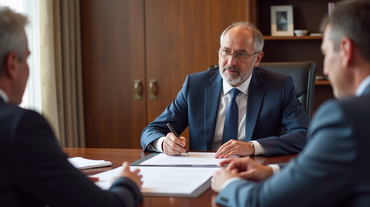 The dedicated legal team at Escondido Probate Law serving Riverside probate matters is pictured conferring with heirs to navigate the probate process to execute vital documents discussing What is a Probate Examiner