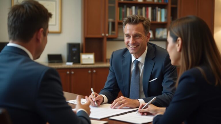 The dedicated legal team at Escondido Probate Law serving Riverside probate matters is pictured conferring with heirs to navigate the probate process to execute vital documents discussing What is a Proof of Service of Notice