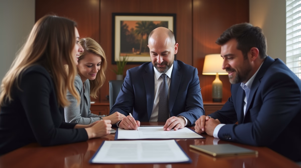 The legal counsel at Escondido Probate Law serving Riverside County estate matters meets with beneficiaries in our Southern California office to execute necessary paperwork discussing What is a trust surcharge in a legal dispute