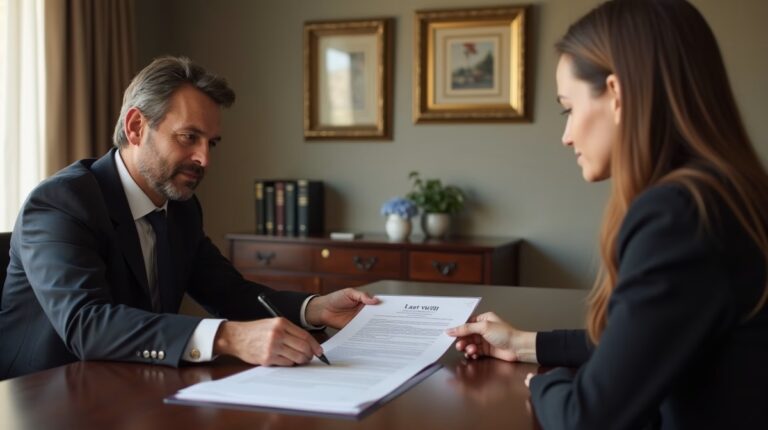 The legal counsel at Escondido Probate Law serving Riverside County estate matters meets with beneficiaries in our Southern California office to execute necessary paperwork discussing What is the specific process for choosing a successor trustee for an irrevocable trust