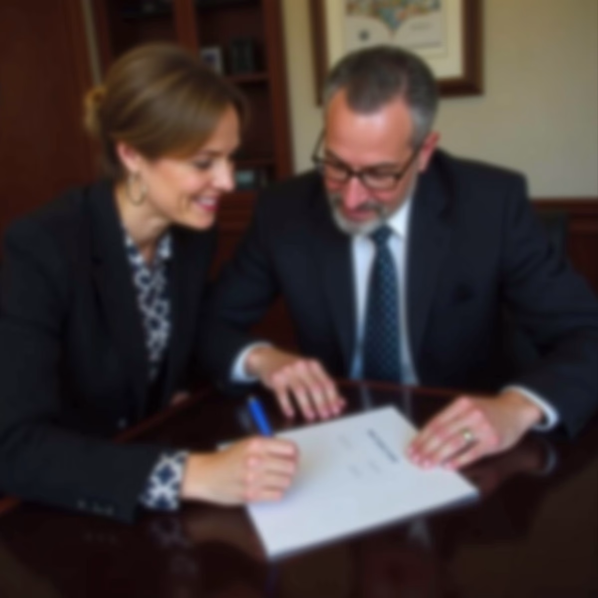 The dedicated legal team at Escondido Probate Law serving Riverside probate matters is pictured conferring with heirs to navigate the probate process to execute vital documents discussing What separates an efficient California probate process from a drawnout conflict over authority and assets