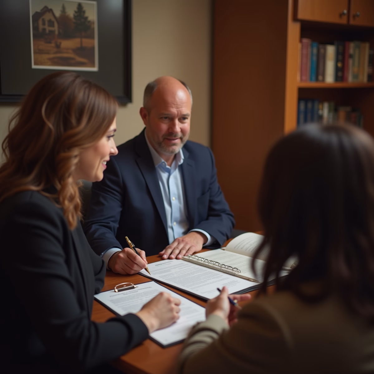 The dedicated legal team at Escondido Probate Law serving Riverside probate matters is pictured conferring with heirs to navigate the probate process to execute vital documents discussing What separates an efficient California probate process from a drawnout conflict over authority and assets
