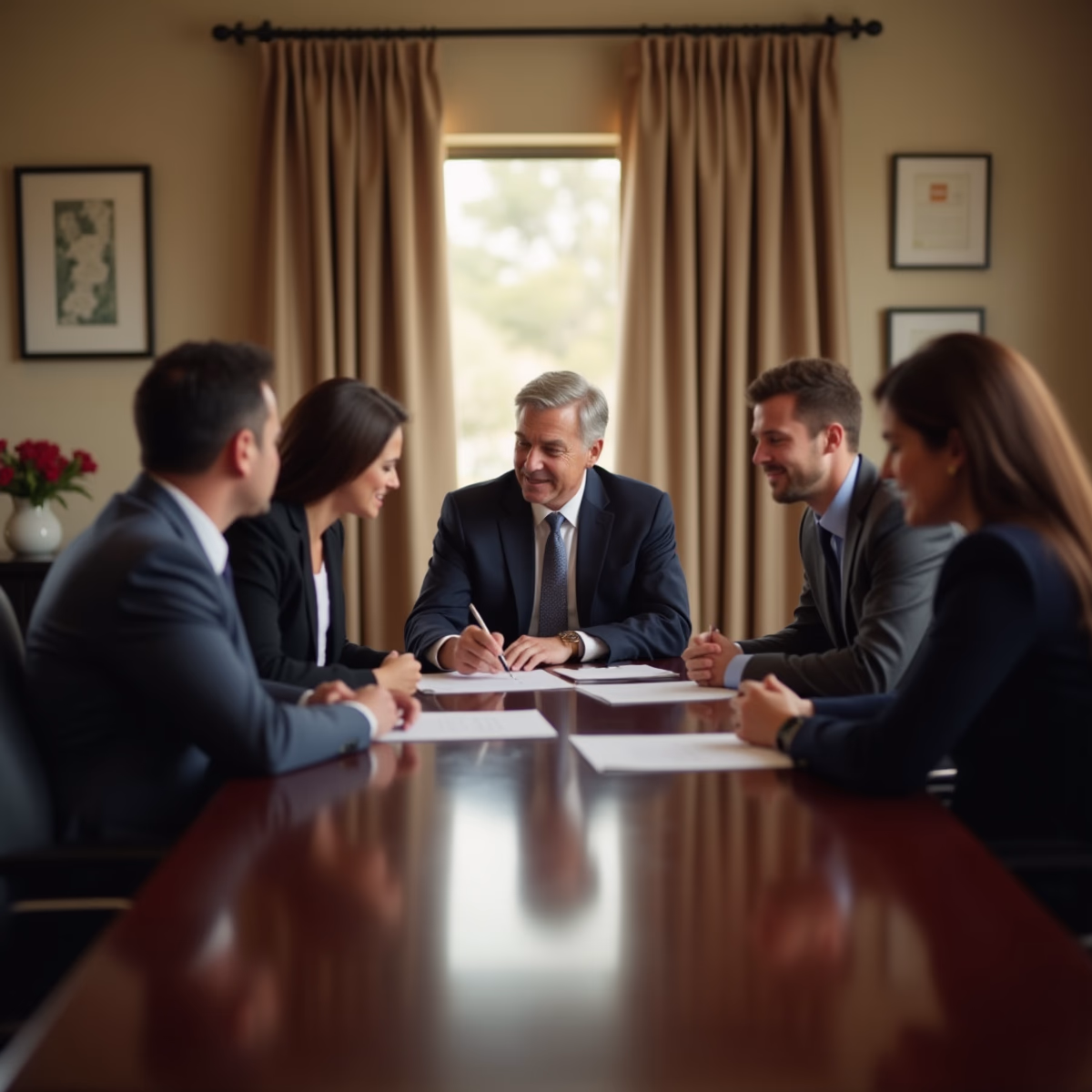 The dedicated legal team at Escondido Probate Law serving Riverside probate matters is pictured conferring with heirs to navigate the probate process to execute vital documents discussing What separates an efficient California probate process from a drawnout conflict over authority and assets
