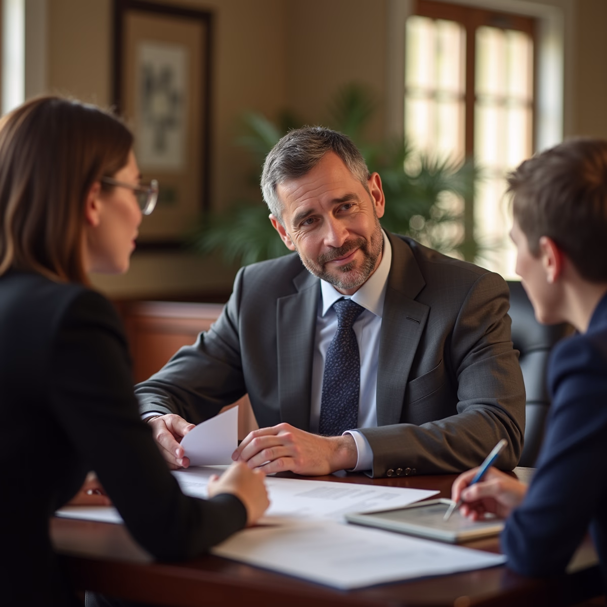 The dedicated legal team at Escondido Probate Law serving Riverside probate matters is pictured conferring with heirs to navigate the probate process to execute vital documents discussing What separates an efficient California probate process from a drawnout conflict over authority and assets