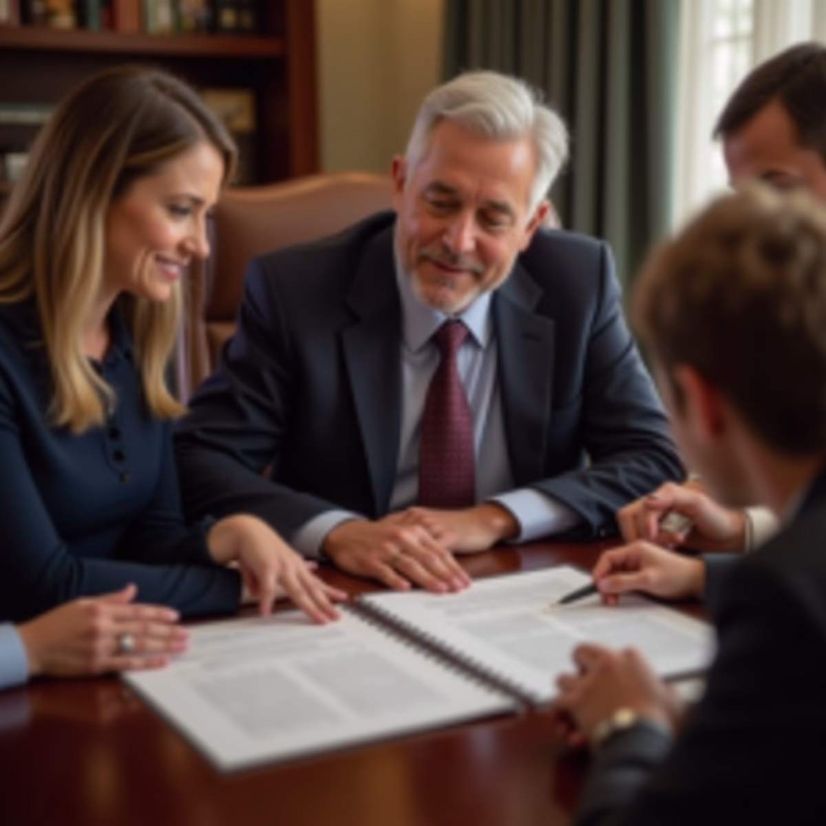 The dedicated legal team at Escondido Probate Law serving Riverside probate matters is pictured conferring with heirs to navigate the probate process to execute vital documents discussing What separates an efficient California probate process from a drawnout conflict over authority and assets