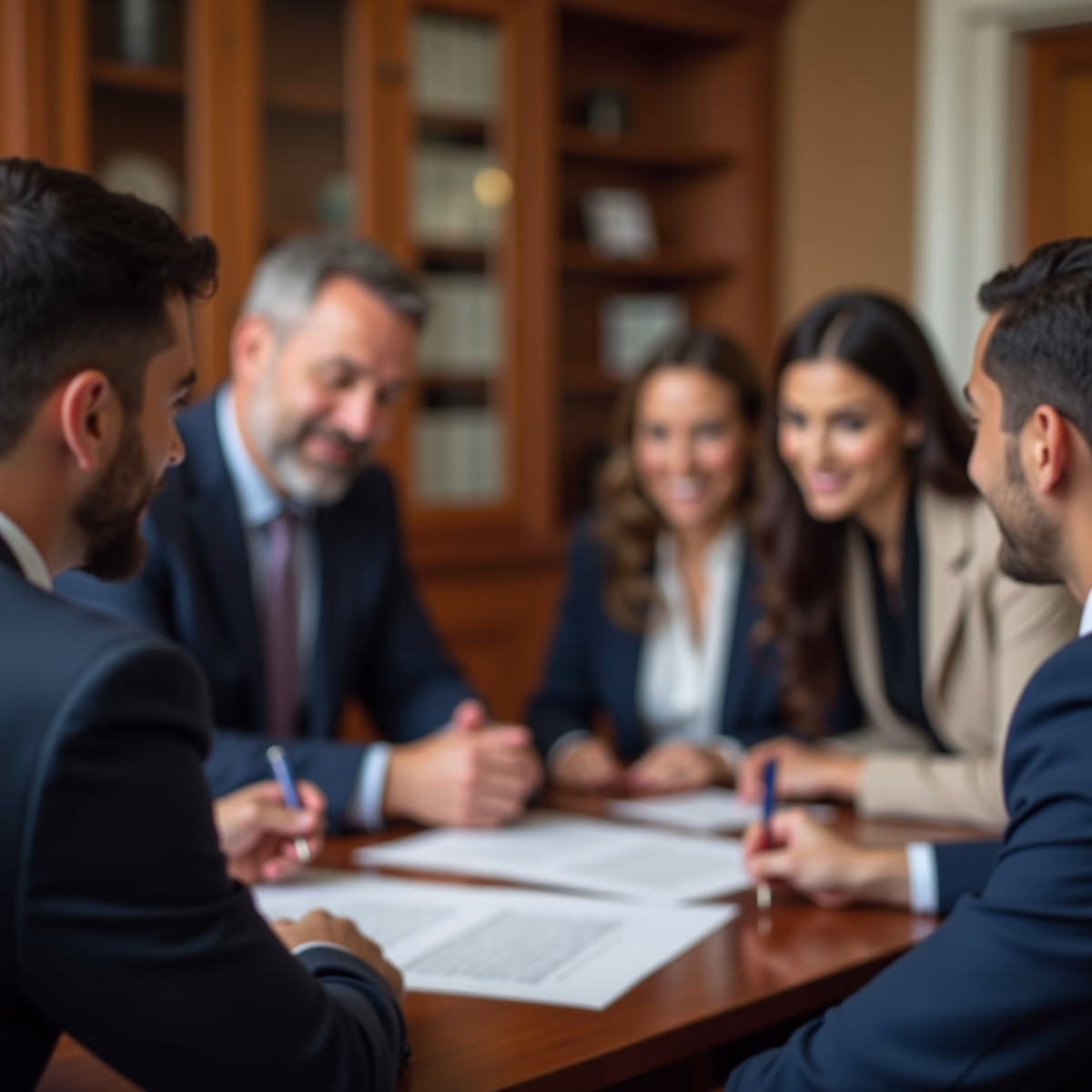 The dedicated legal team at Escondido Probate Law serving Riverside probate matters is pictured conferring with heirs to navigate the probate process to execute vital documents discussing What separates an efficient California probate process from a drawnout conflict over authority and assets