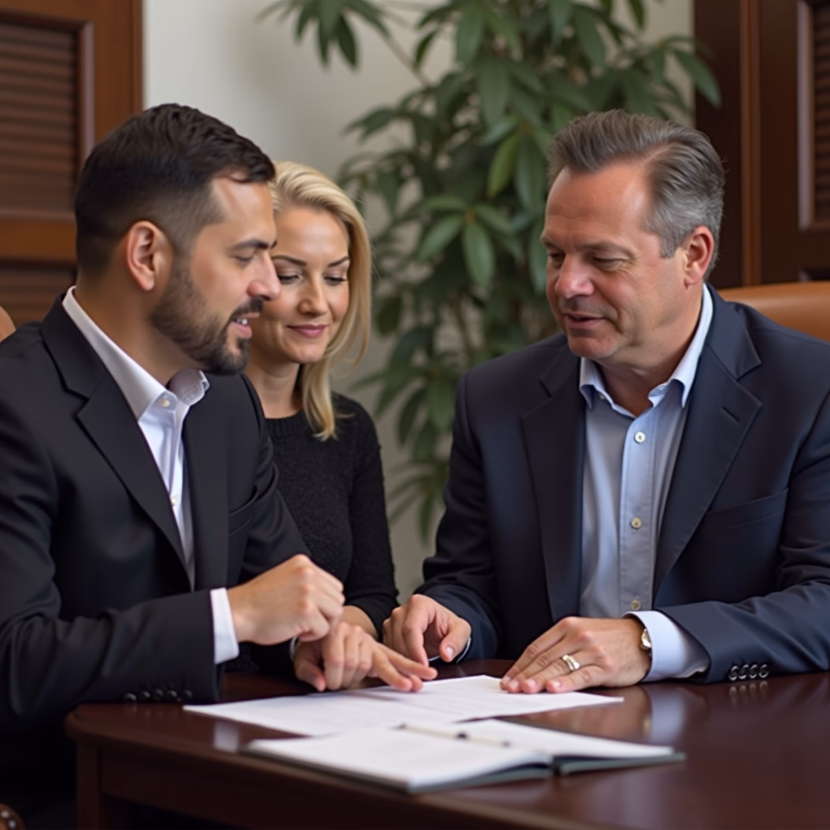 The dedicated legal team at Escondido Probate Law serving Riverside probate matters is pictured conferring with heirs to navigate the probate process to execute vital documents discussing What separates an efficient California probate process from a drawnout conflict over authority and assets