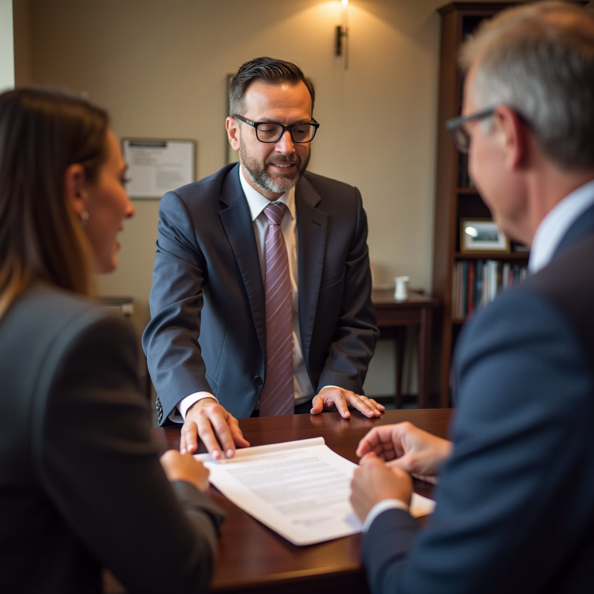 The dedicated legal team at Escondido Probate Law serving Riverside probate matters is pictured conferring with heirs to navigate the probate process to execute vital documents discussing What separates an efficient California probate process from a drawnout conflict over authority and assets