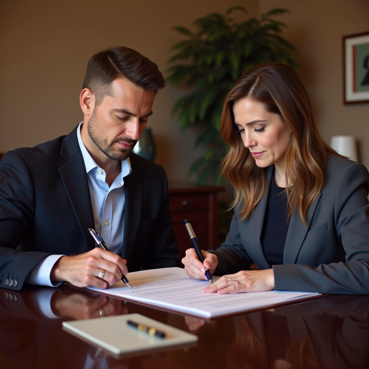 The dedicated legal team at Escondido Probate Law serving Riverside probate matters is pictured conferring with heirs to navigate the probate process to execute vital documents discussing What separates an efficient California probate process from a drawnout conflict over authority and assets