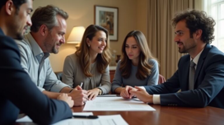 The dedicated legal team at Escondido Probate Law serving Riverside probate matters is pictured conferring with heirs to navigate the probate process to execute vital documents discussing When Must a Beneficiary Be Notified