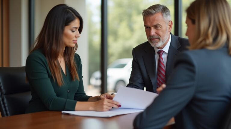 The dedicated legal team at Escondido Probate Law serving Riverside probate matters is pictured conferring with heirs to navigate the probate process to execute vital documents discussing When to Use a Succession Petition
