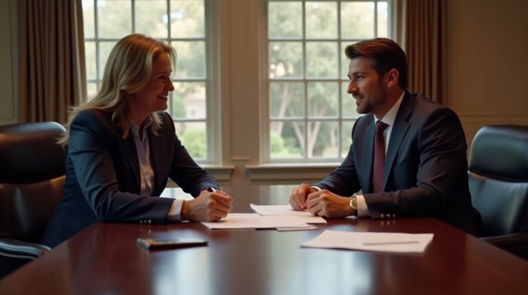 The dedicated legal team at Escondido Probate Law serving Riverside probate matters is pictured conferring with heirs to navigate the probate process to execute vital documents discussing Which Box to Check If There Is No Will