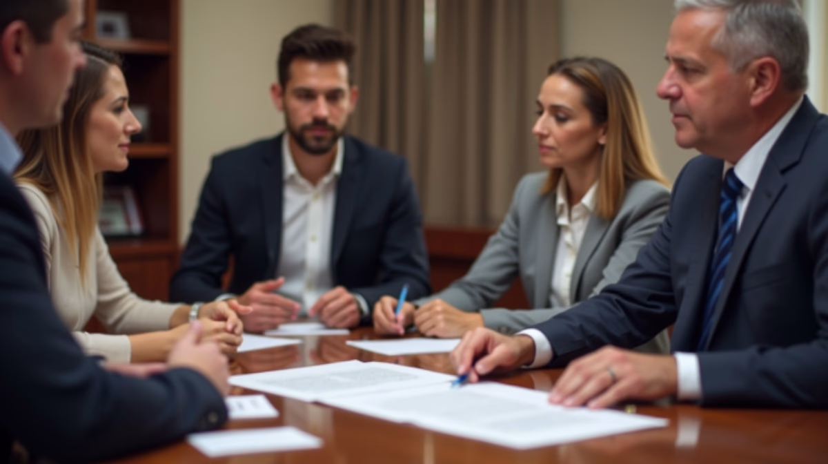 The dedicated legal team at Escondido Probate Law serving Riverside probate matters is pictured conferring with heirs to navigate the probate process to execute vital documents discussing Why are San Diego County Probate Dates Delayed